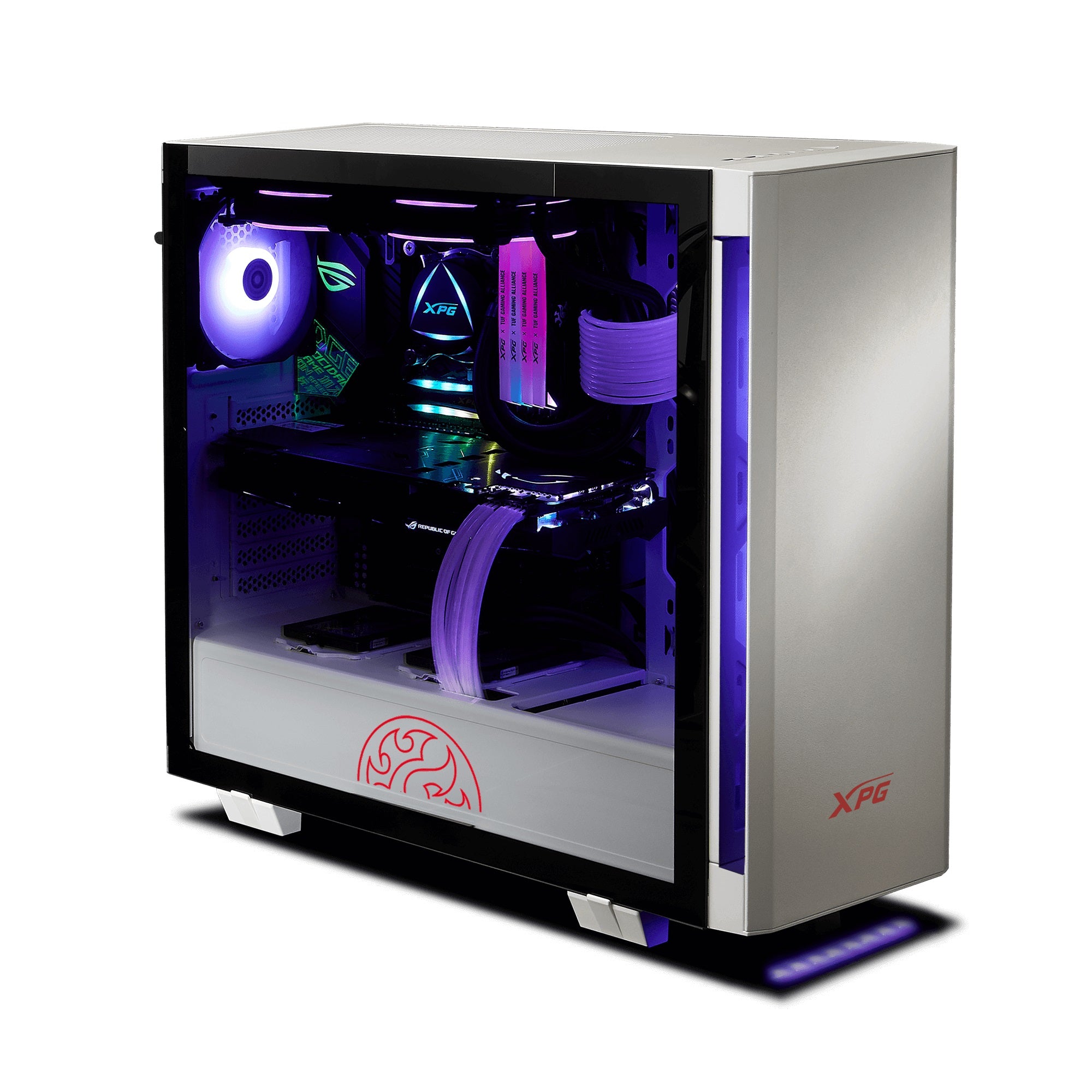 Gabinete XPG Invader Withe Cristal Templado ATX USB 3.0 Audio HD - Color Blanco Gabinete XPG Invader Withe Cristal Templado ATX USB 3.0 Audio HD - Color Blanco